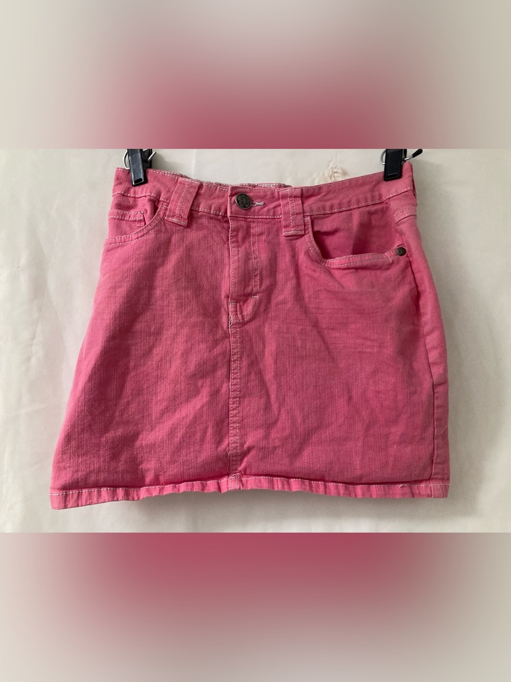 Esmera Pink Denim Mini Skirt Women’s US 10 EU 36 Y2K